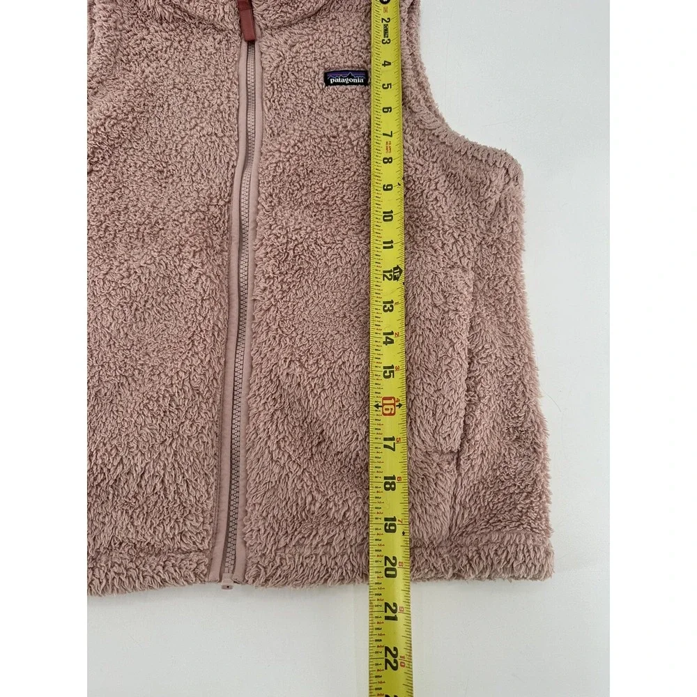 Patagonia Girls Size‎ XL (14) Full Zip Sherpa Feece Vest Polyester Light Pink